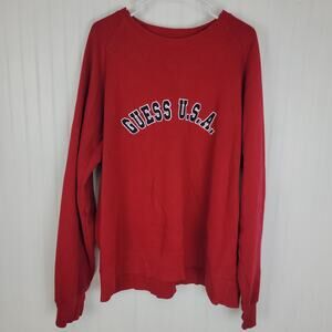 VTG Guess Oversized men's XL long sleeve patch logo sweatshirt